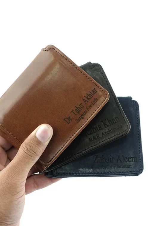 Magnetic 360 Closed Leather Wallet With Belt Holder