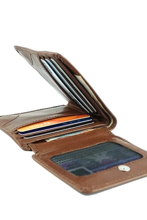 Magnetic 360 Closed Leather Wallet With Belt Holder - Image 5