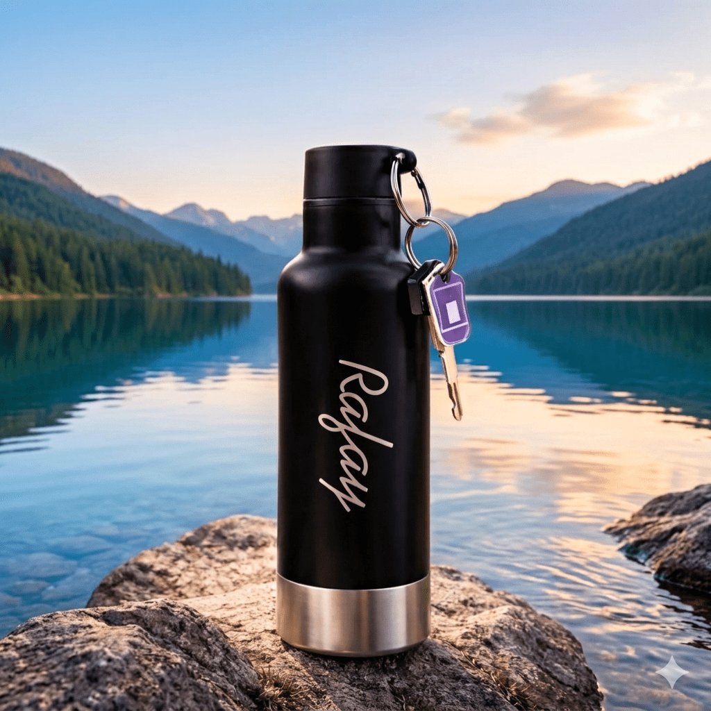 Key Ring Flask Bottle Name Engraved (500ml)