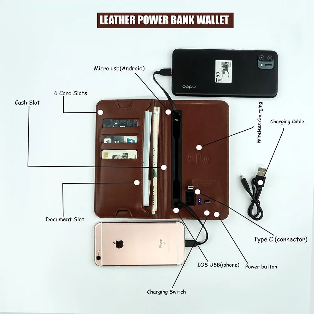 Power Bank Leather Wallet