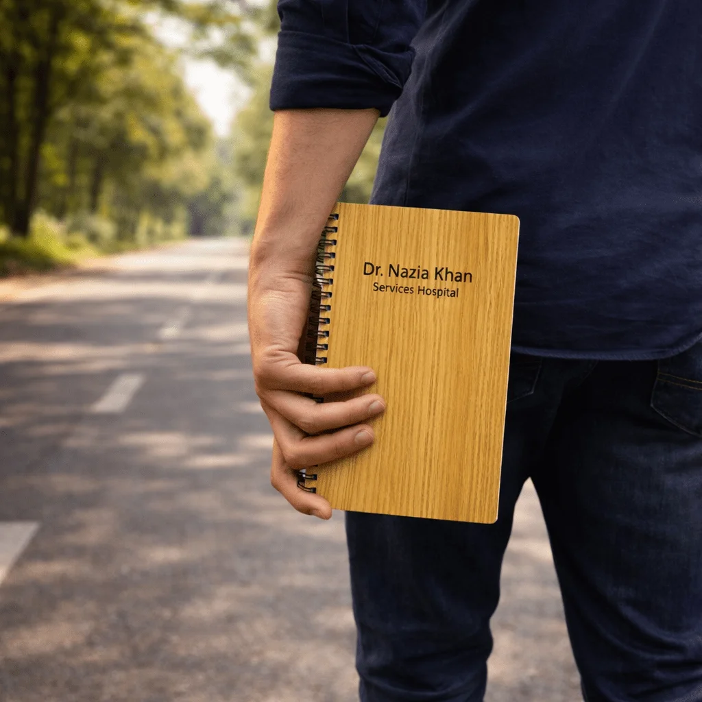 Wooden Diary Journal Name Engraved
